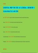 Essential Prep for the ACS General Chemistry 1 Exam&colon; Practice and Tips