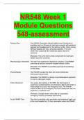 Week 1 Module assessment&colon; NR548 &sol;NR 548 Questions and Verified Answers &vert;100&percnt; Correct &vert; Complete solution &vert; A&plus; Grade &vert; Latest Update 2024 &sol; 2025 - Chamberlain