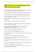EMR Red Cross Final 2018 Questions With Correct Answers&excl;&excl;