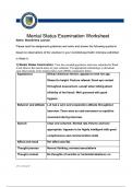 NR548 Mental Status Examination Worksheet MSE REVISED&lowbar;NR548&sol; NR 548 Questions and answers &vert; 100&percnt; satisfaction guaranteed - Chamberlain