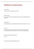 &lpar;PMHNP&rpar;Psychiatric Mental Health Nurse Practitioner Exam Questions and answers &vert; 100&percnt; satisfaction guaranteed