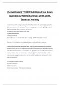 &lpar;Actual Exam&rpar; TNCC 9th Edition Final Exam  Question & Verified Answer 2024-2025&comma;  Exams of Nursing