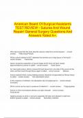 American Board Of Surgical Assistants TEST REVIEW - Sutures And Wound Repair&sol; General Surgery Questions And Answers Rated A&plus;&period;
