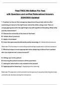 Final TNCC 9th Edition Pre -Test  with Questions and verified Rationalized Answers  2024&sol;2025 Updated