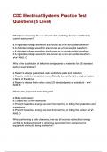 CDC Electrical Systems Practice Test Questions &lpar;5 Level&rpar; Questions and answers &vert; 100&percnt; satisfaction guaranteed