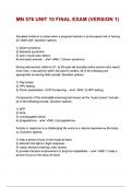 MN 576 UNIT 10 FINAL EXAM &lpar;VERSION 1&rpar; Questions and answers &vert; 100&percnt; satisfaction guaranteed