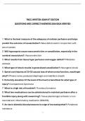 TNCC WRITTEN EXAM 9TH EDITION QUESTIONS AND CORRECT ANSWERS 2024&sol;2025 VERIFIED