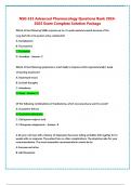 NSG 533 Advanced Pharmacology Questions Bank 2024- 2025 Exam Complete Solution Package