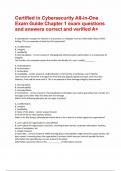 Certified in Cybersecurity All-in-One Exam Guide Chapter 1 exam questions and answers correct and verified A&plus;