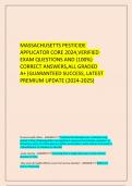 MASSACHUSETTS PESTICIDE APPLICATOR CORE 2024&comma;VERIFIED EXAM QUESTIONS AND &lpar;100&percnt;&rpar; CORRECT ANSWERS&comma;ALL GRADED A&plus;&vert;GUARANTEED SUCCESS&comma; LATEST PREMIUM UPDATE &lpar;2024-2025&rpar;