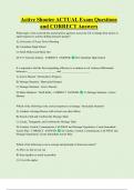Active Shooter ACTUAL Exam Questions  and CORRECT Answers