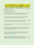 ACTIVE SHOOTER UPDATED ACTUAL  Exam Questions and CORRECT Answers