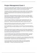 Project Management Exam 1 With Questions and Answers 