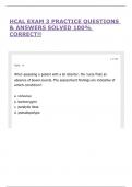HCAL EXAM 3 PRACTICE QUESTIONS & ANSWERS SOLVED 100&percnt; CORRECT&excl;&excl;