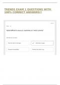 TRENDS EXAM 1 QUESTIONS WITH 100&percnt; CORRECT ANSWERS&excl;&excl;
