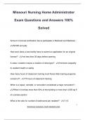 MISSOURI EXAM PACKAGE DEAL QUESTIONS AND VERIFIED ANSWERS 100&percnt; GUARANTEED PASS &vert; LATEST UPDATE