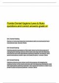 Florida Dental Hygiene Laws & Rules questions and correct answers grade a&plus; 