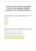 ATI RN CONCEPT BASED ASSESSMENT LEVEL 2 EXAM 2024&sol;2025 VERIFIED QUESTIONS AND ANSWERS GRADED A&plus;