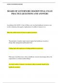BOARD OF GOVERNORS 2024&sol;2025 FINAL EXAM PRACTICE QUESTIONS AND ANSWERS 