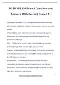 NCSU MIE 330 Exam 2 Questions and Answers 100&percnt; Solved &vert; Graded A&plus;