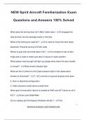 NEW Spirit Aircraft Familiarization Exam Questions and Answers 100&percnt; Solved