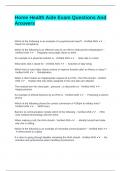 Home Health Aide Exam Questions And Answers&period;