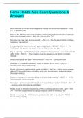 Home Health Aide Exam Questions & Answers&period;