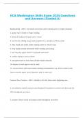 HCA Washington Skills Exam 2024 Questions and Answers &lpar;Graded A&rpar;