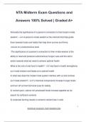 NTA Midterm Exam Questions and Answers 100&percnt; Solved &vert; Graded A&plus;