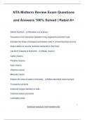 NTA Midterm Review Exam Questions and Answers 100&percnt; Solved &vert; Rated A&plus;