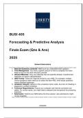 BUSI 405 Forecasting & Predictive Analysis Finals Exam &lpar;Qns & Ans&rpar; 2025 LU&period;