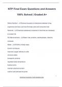 NTP Final Exam Questions and Answers 100&percnt; Solved &vert; Graded A&plus;