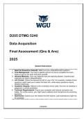 D205 DTMG 5240 Data Acquisition FA &lpar;Qns & Ans&rpar; 2025 WGU&period;