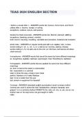 TEAS 2024 ENGLISH SECTION questions and answeers