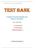 Test Bank for Computer Security Principles and Practice&comma; 5th edition by William Stallings&comma; Chapters 1-24