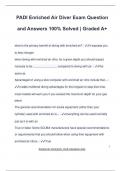 PADI Enriched Air Diver Exam Question and Answers 100&percnt; Solved &vert; Graded A&plus;