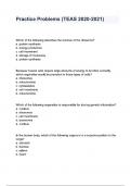 Practice Problems &lpar;TEAS 2020-2021&rpar; questions and answers&period;