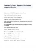 Practice for Proxy Caregiver Medication Assistant Training questions and