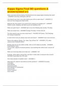 Kappa Sigma Final BD questions & answers&lpar;rated a&plus;&rpar;