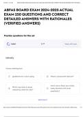 ABFAS BOARD EXAM 2024-2025 ACTUAL EXAM 250 QUESTIONS AND CORRECT DETAILED ANSWERS WITH RATIONALES &lpar;VERIFIED ANSWERS&rpar;