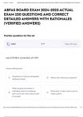 ABFAS BOARD EXAM 2024-2025 ACTUAL EXAM 250 QUESTIONS AND CORRECT DETAILED ANSWERS WITH RATIONALES &lpar;VERIFIED ANSWERS&rpar;