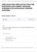 ABFM EXAM 2024-2025 ACTUAL EXAM 200 QUESTIONS AND CORRECT DETAILED ANSWERS WITH RATIONALES &lpar;VERIFIED ANSWERS&rpar;