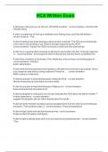 HCA Written Exam