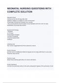 NEONATAL NURSING QUESTIONS WITH COMPLETE SOLUTION answers