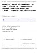 ASAP PACE CERTIFICATION EXAM ACTUAL EXAM COMPLETE 300 QUESTIONS WITH DETAILED VERIFIED ANSWERS &lpar;100&percnt; CORRECT ANSWERS&rpar; &sol; ALREADY GRADED A&plus;