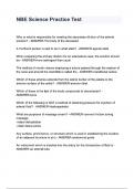 NBE Science Practice Test teas questions and answers