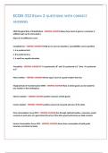 ECON 312 EXAM 2 QUESTIONS WITH CORRECT ANSWERS