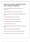 ECON 312 - EXAM 1 QUESTIONS WITH 100- CORRECT ANSWERS&period;