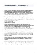 Mental Health ATI - Assessment A questions and answers