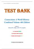 Test Bank For Connections&colon; A World History&comma; Combined Volume 4th Edition by Edward H&period; Judge&comma; Chapters 1-38